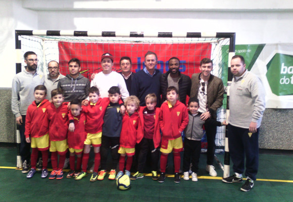 Jogadores do Benfica no Indoor 4x4 do Fogueteiro