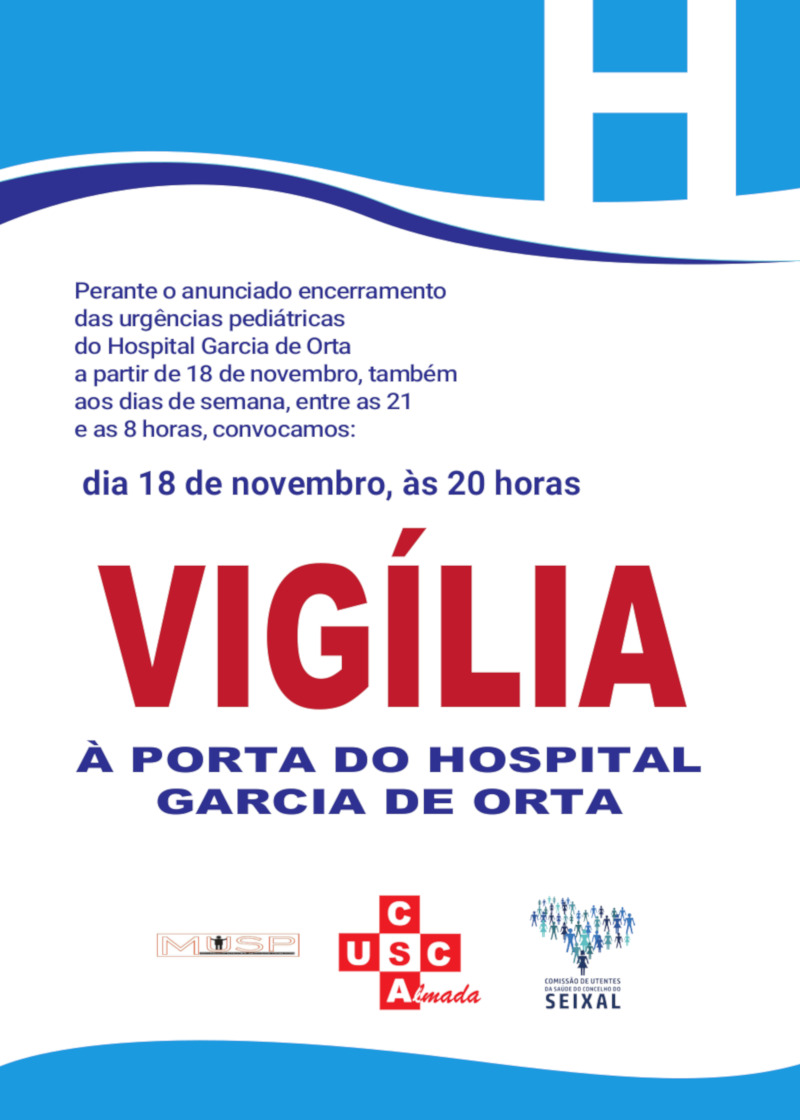 Vigília contra encerramento da urgência pediátrica no HGO