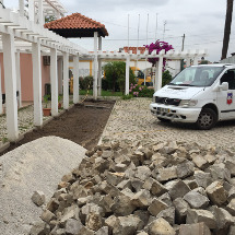 Calçada no espaço exterior da AURPIA