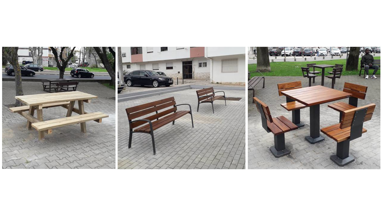 Freguesia de Amora recebe novo mobiliário urbano