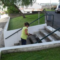 Limpeza de escadas e edifícios